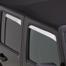 Load image into Gallery viewer, AVS 07-18 Jeep Wrangler Ventshade Front & Rear Window Deflectors 4pc - Chrome