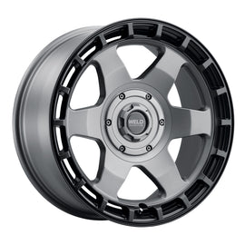 Weld Off-Road Ridge 17x9 - 5x114.3 / 5x127 BP - ET-12 - 78.1mm CB Satin Gunmetal Wheel (Black Ring)