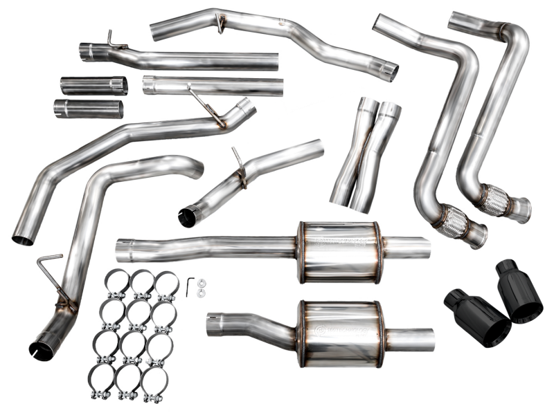 AWE 25+ RAM 1500 3.0TT 0FG Catback Touring Exhaust - Diamond Black Tips