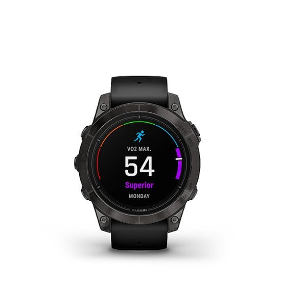 Garmin Epix Pro Sapphire Edition – 47mm, Carbon Gray DLC Titanium with Black Band