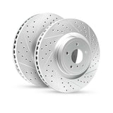 R1 17/18 Raptor/F150 Rear Rotors (Manual Parking Brake) - Drilled and Slotted 830-54220L/830-54220R