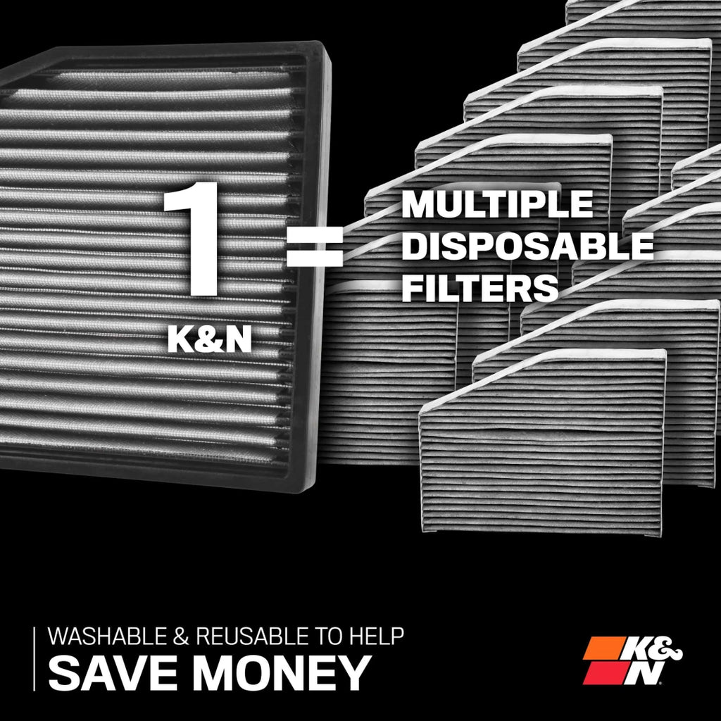 K&N LIFETIME WASHABLE CABIN AIR FILTER 21-24 Ram 1500 DT / TRX 6.2 V8