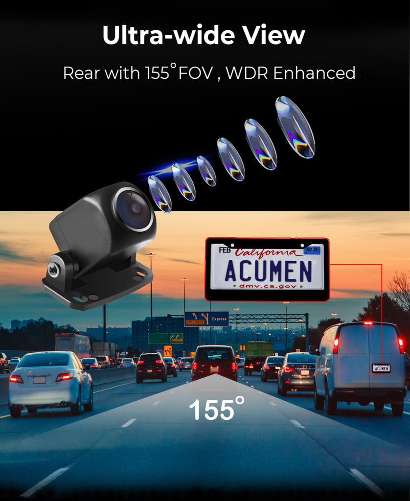 Acumen Legend Dash Cam+ Rear View Camera System + BlueTooth Switch Pannel