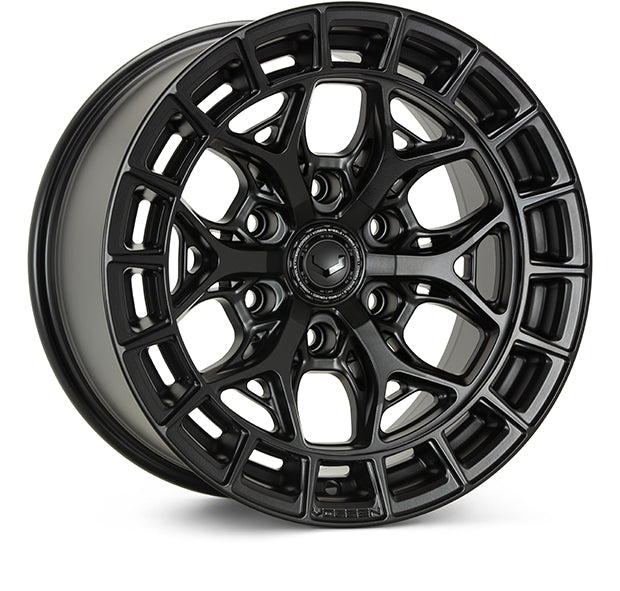 Vossen HFX-1 22x12 / 6x139.7 BP / ET-44 / 106.1 CB / Ultra Deep - Satin Black Wheel