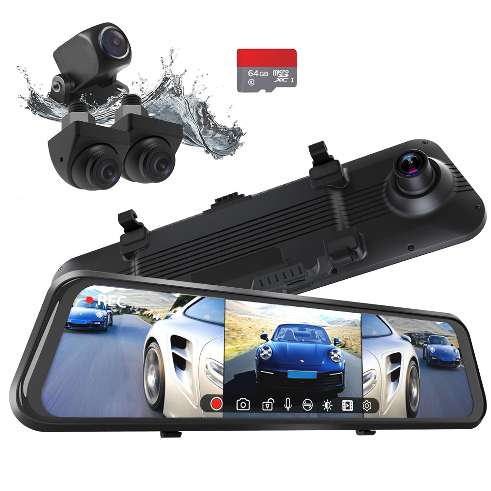 ACUMEN M4 Mirror Dash Cam Tri Channel