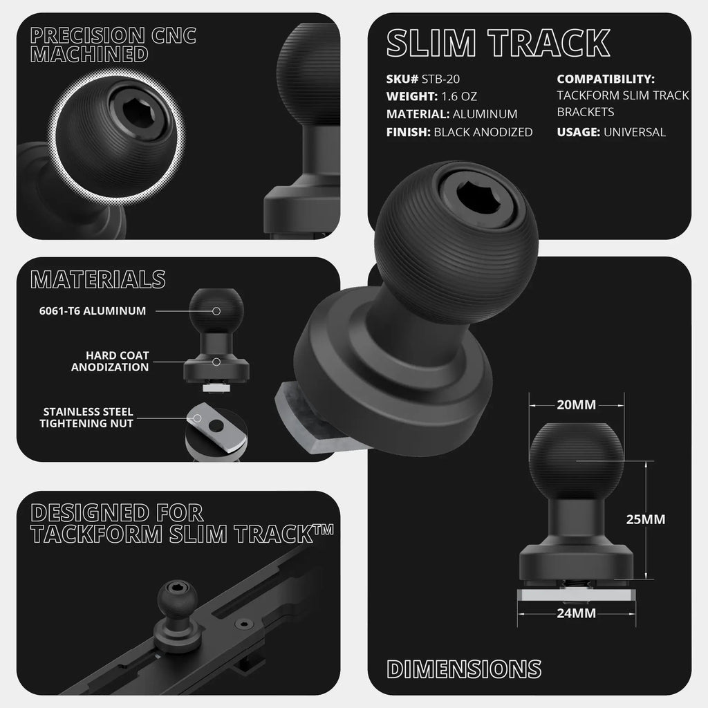 TRAXX™ - SLIM TRACK DASH BRACKET WITH DUAL MAGSAFE PHONE MOUNTS | TELESCOPING ARM | 2024-2026 FORD F-150 Raptor / Orange