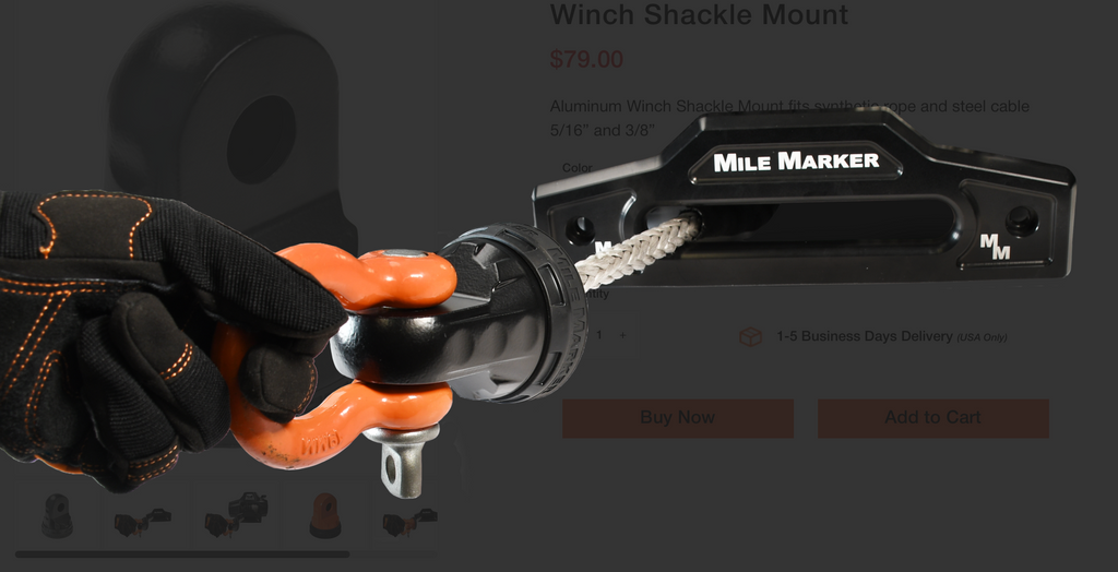 Mile Marker  Winch Shackle Mount