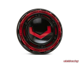 Vossen Billet Modular Cap - Large - Gloss Black w/ Red Insert