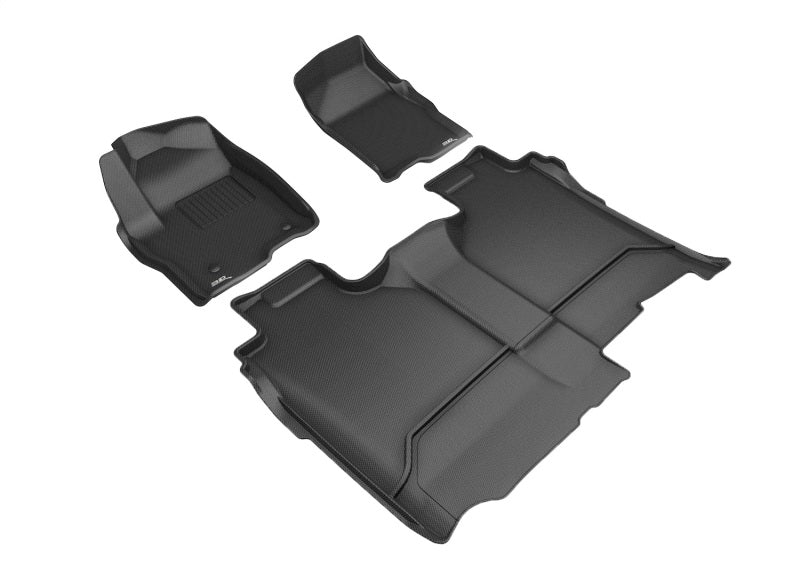 3D MAXpider 2019-2020 Chevrolet Silverado 1500 Kagu 1st & 2nd Row Floormats - Black