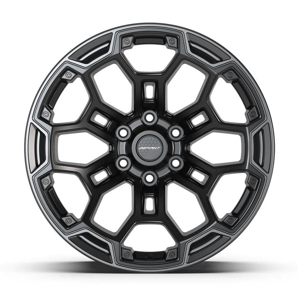Defiant Wheels 20x9 DF03 Satin Black with Dark Satin Charcoal 2-Tone - 6x139.7 -12ET (Single)