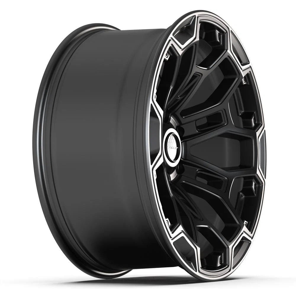 Defiant Wheels 20x9 DF03 Satin Black with Dark Satin Charcoal 2-Tone - 6x139.7 -12ET (Single)