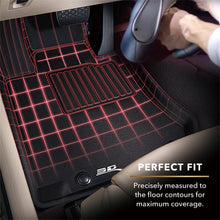 Load image into Gallery viewer, 3D MAXpider 2014-2019 GMC Sierra Crew Cab Kagu 1st &amp; 2nd Row Floormats - Black