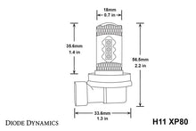 Load image into Gallery viewer, Diode Dynamics H11 XP80 LED - Cool - White (Pair)