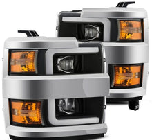 Load image into Gallery viewer, AlphaRex 15-19 Chevy Silverado 2500/3500 LUXX-Series Proj. Headlights Blk w/Actv SeqSig &amp; SBDRL