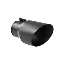 Load image into Gallery viewer, MBRP Universal Tip 4.5in OD 3in Inlet 8in Length Dual Walled Angled Exhaust Tip - Black