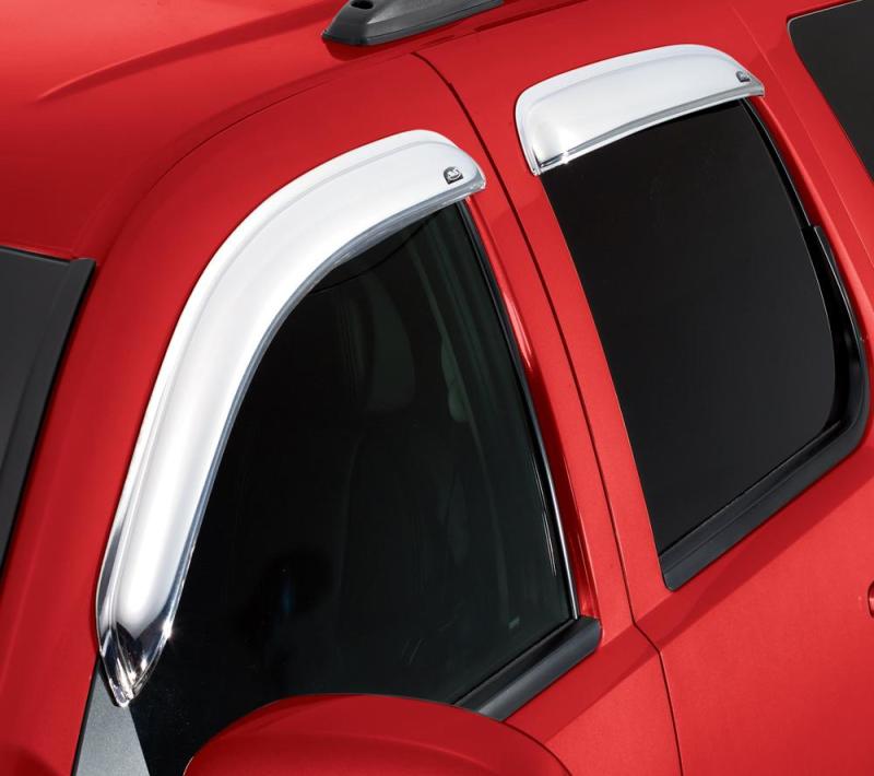 AVS 07-18 Jeep Patriot Ventvisor Outside Mount Front & Rear Window Deflectors 4pc - Chrome