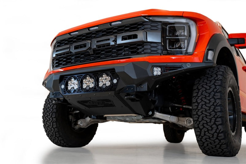 Addictive Desert Designs 2021+ Ford Raptor Bomber Front Bumper w/ 3 Baja Designs LP6 Light Mounts