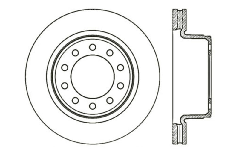 StopTech Sport Cross Drilled Brake Rotor - Front Right