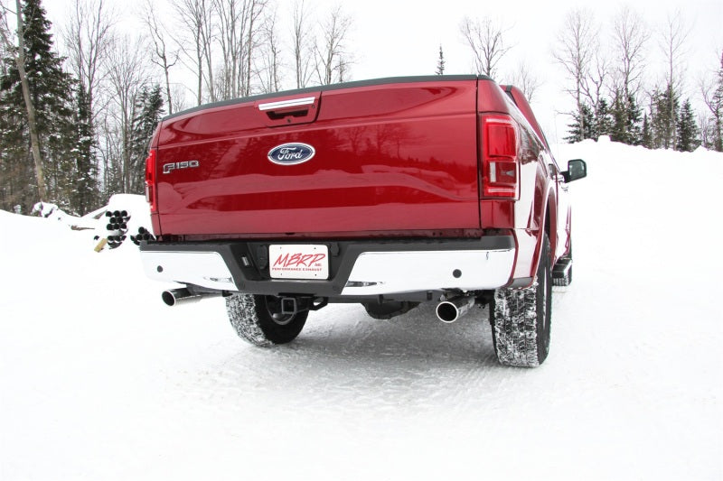 MBRP 2015 Ford F-150 5.0L 3in Cat Back Dual Split Rear Exit T409 Exhaust System