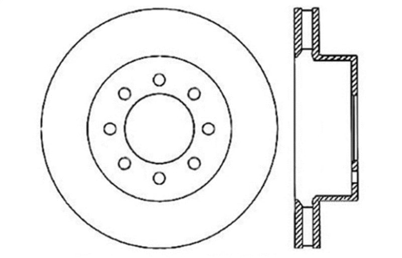 StopTech Sport Cross Drilled Brake Rotor - Front Left