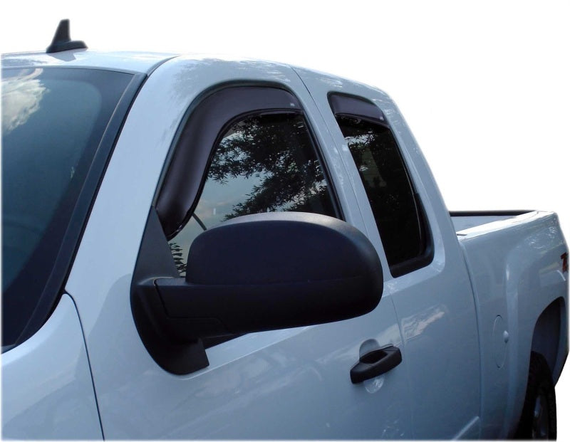 AVS 07-13 Chevy Silverado 1500 Ext. Cab Ventvisor Front & Rear Window Deflectors 4pc - Smoke