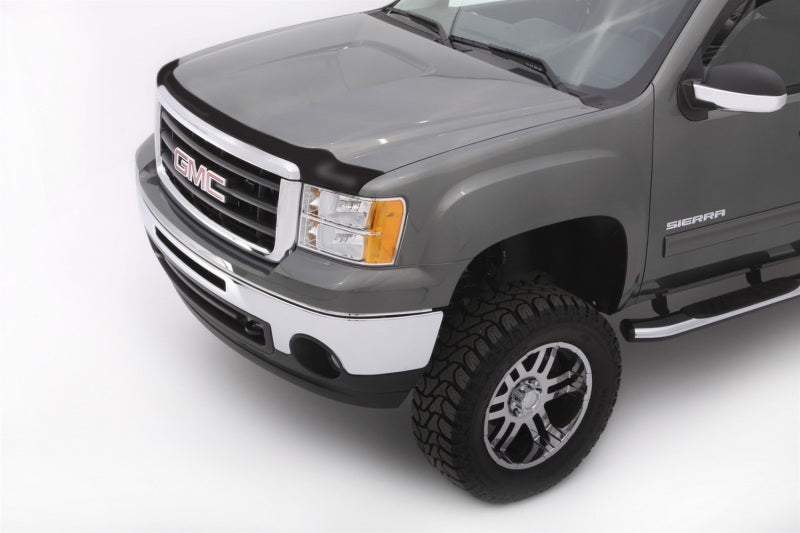 AVS 07-13 GMC Sierra 1500 Aeroskin Low Profile Acrylic Hood Shield - Smoke