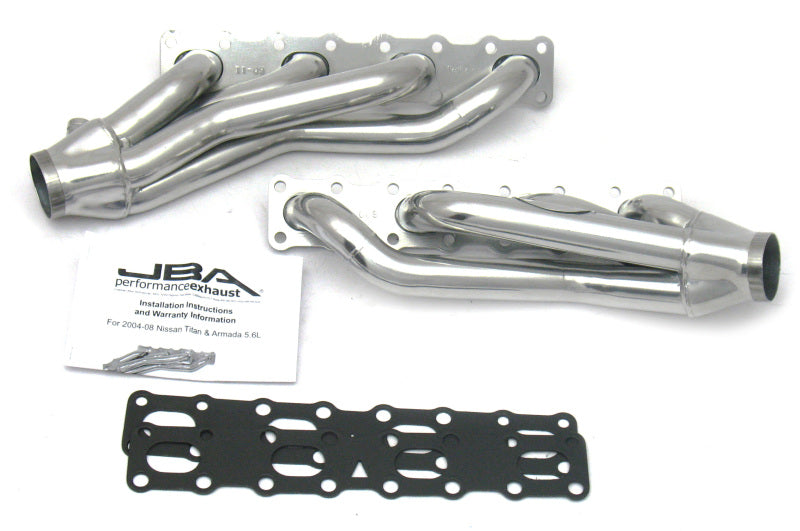 JBA 04-15 Nissan 5.6L VK56DE Oval Port 1-5/8in Primary Silver Ctd Cat4Ward Header