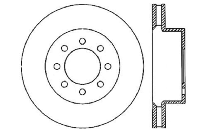StopTech Sport Cross Drilled Brake Rotor - Front Left