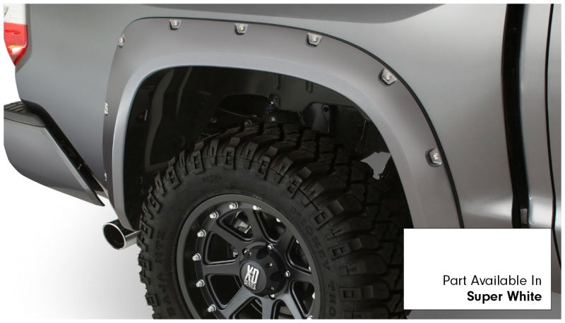 Bushwacker 16-18 Toyota Tundra Fleetside Pocket Style Flares 4pc 66.7/78.7/97.6in Bed - Super White