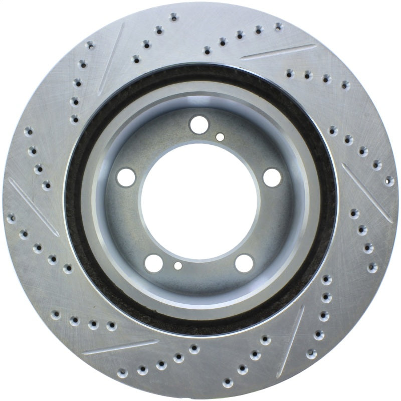 StopTech Select Sport 14-15 Toyota Land Cruiser Drilled / Slotted Front Driver-Side Brake Rotor