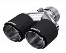 Load image into Gallery viewer, MBRP 3in ID / Dual 4in OD Out Staggered L 9.87in / R 9.37in Dual Wall Carbon Fiber Univ Exhaust Tip