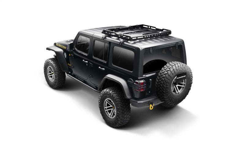 Bushwacker 18-21 Jeep Wrangler JL (2-Door & 4-Door) Flat Style Flares 4pc - Black