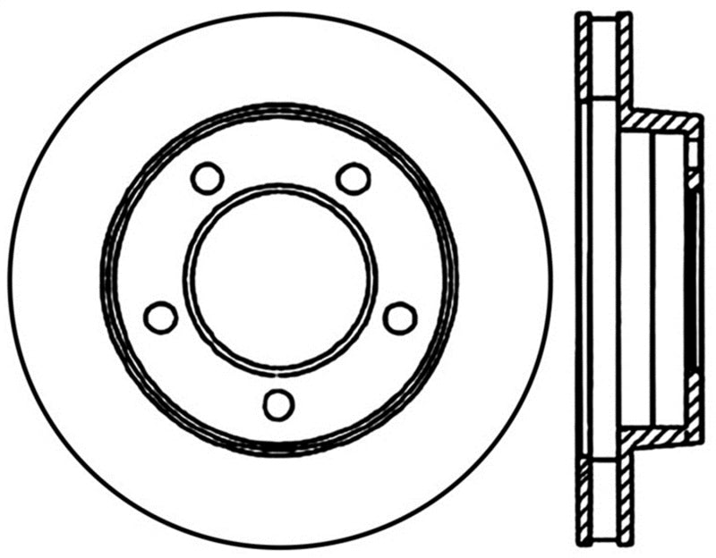 StopTech Slotted and Drilled Sport Brake Rotor 2012 Ford F-350 Rear Right