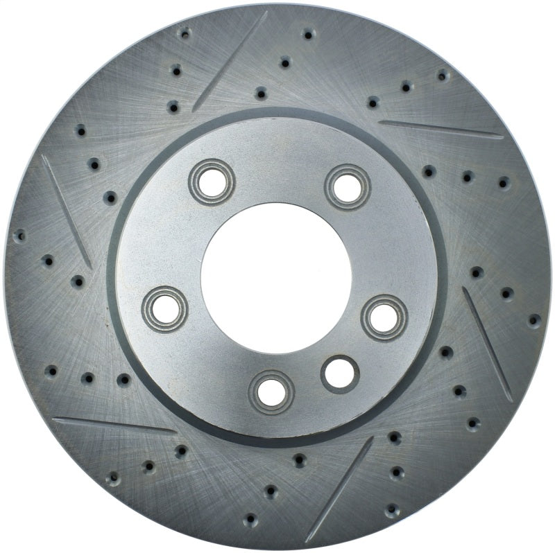 StopTech Select Sport 04-06 and 08-10 Porsche Cayanne Slotted and Drilled Front Right Brake Rotor