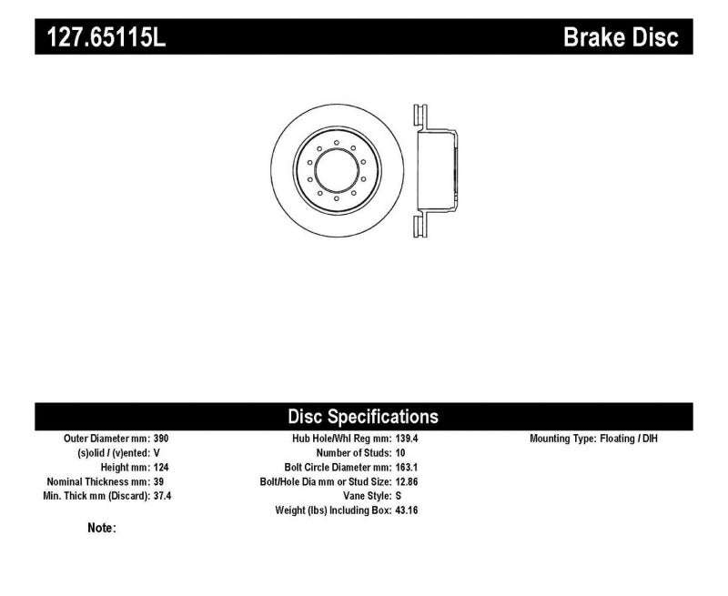 StopTech Slotted & Drilled Sport Brake Rotor