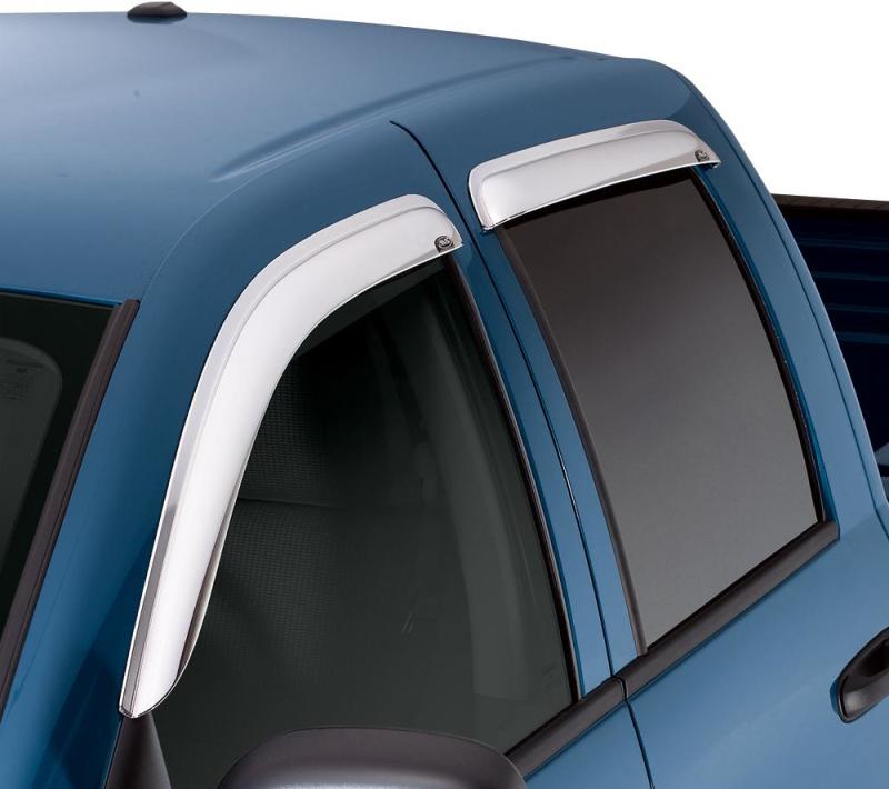 AVS 02-06 Cadillac Escalade Ventvisor Outside Mount Front & Rear Window Deflectors 4pc - Chrome