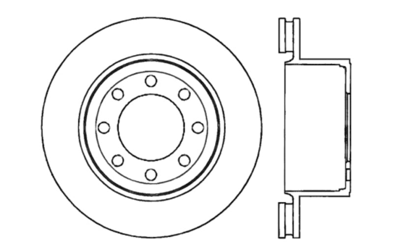 StopTech Slotted and Drilled Sport Brake Rotor 2012 Ford F-350 Rear Left