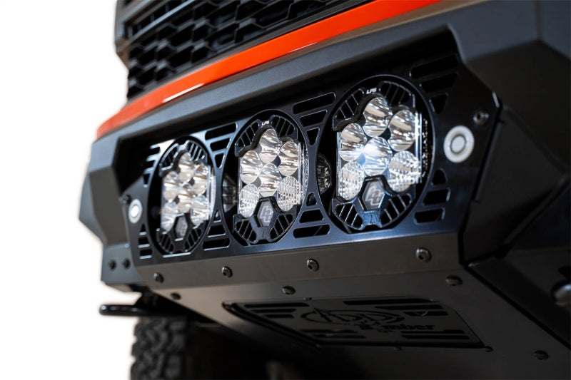 Addictive Desert Designs 2021+ Ford Raptor Bomber Front Bumper w/ 3 Baja Designs LP6 Light Mounts