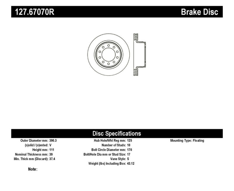 StopTech Slotted & Drilled Sport Brake Rotor