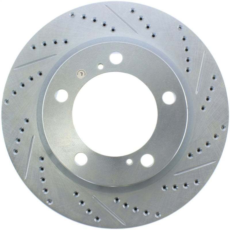 StopTech Select Sport 14-15 Toyota Land Cruiser Drilled / Slotted Front Driver-Side Brake Rotor