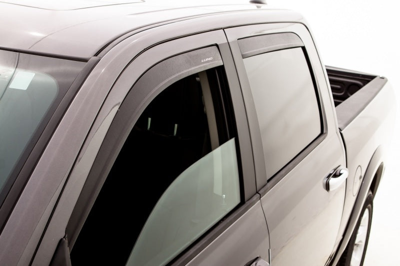 AVS 09-18 Dodge RAM 1500 Crew Cab Ventvisor & Aeroskin Deflector Combo Kit - Matte Black