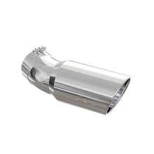 Load image into Gallery viewer, MBRP Universal Tip 6in OD 5in Inlet 15.5in Length 30 Deg Bend Angled Rolled End T304