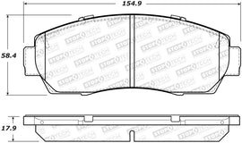 StopTech Street Front Brake Pads 12-16 Honda CR-V