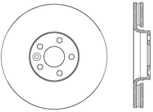Load image into Gallery viewer, StopTech Sport Slotted (CRYO) 10 -15 Volvo XC60 Front Right Slotted Rotor