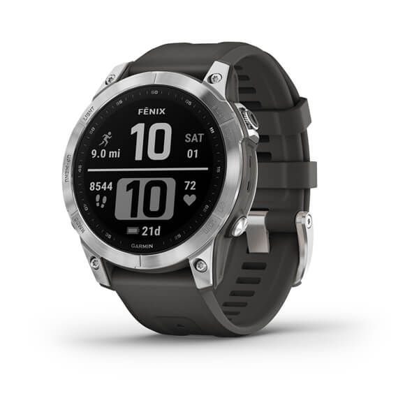 fēnix® 7 – Standard Edition (Silver with Graphite Band)